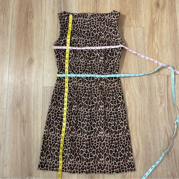 Vintage 90s Splurge Leopard Print Sleeveless Wiggle Dress Women’s Size Small - Picture 8 of 8